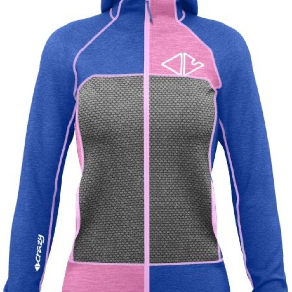 Crazy Idea Pull Ionic Women's technical polar fleece - Aurora Color, Medium